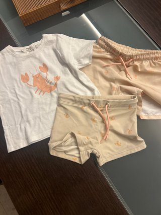 Conjunto Zara Home: 2 Bañadores y Camiseta T2