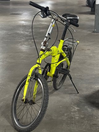 Bicicleta Plegable Urbana Amarilla