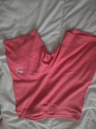 Leggings cortos Puma color coral canalé M