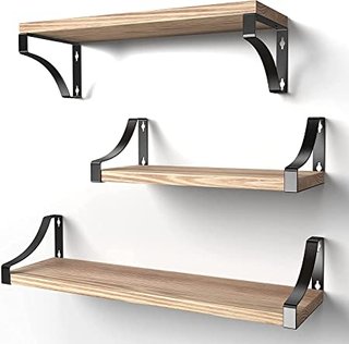Estanterías pared madera 3 niveles Pipishell