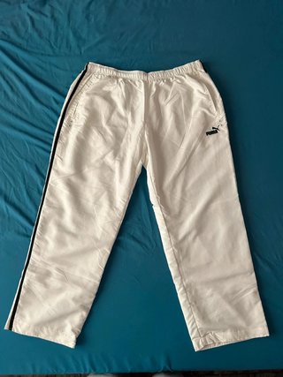 Vintage Puma Track Pants White Black talla M