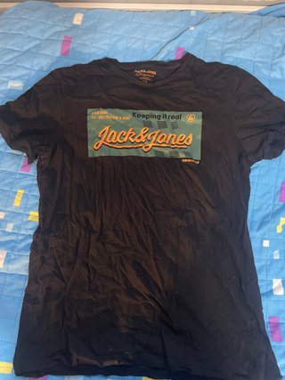 Camiseta Jack & Jones Negra Talla L de niño