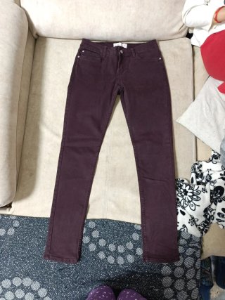 Pantalones vaqueros morados Mango Sin estrenar