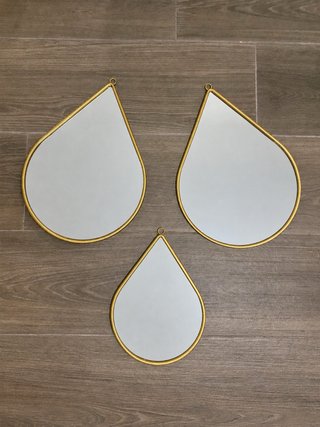 Set de 3 Espejos Decorativos Gota