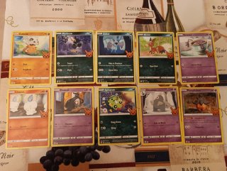 Lote de 10 Cartas Pokémon Halloween