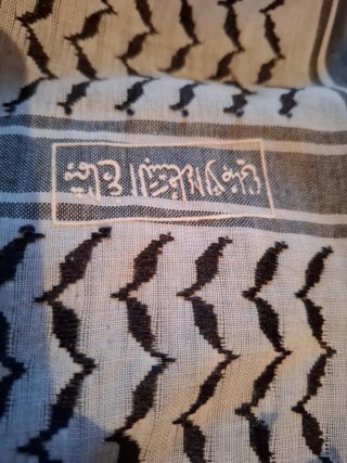 Kufiya (Pañuelo Palestino) Blanco y Negro