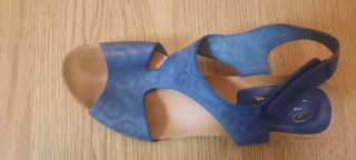 Sandalias de tacón azules
