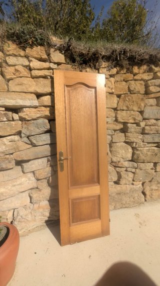 Puerta con pestillo de Roble Macizo 61,8cmx200,8cm