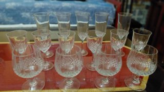 Set de 15 copas de cristal