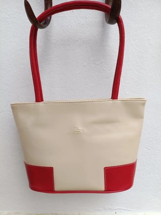 Bolso Felipe Mérida Crema y Rojo