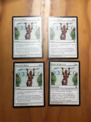 Lote de 4 cartas Magic: Warrior's Honor