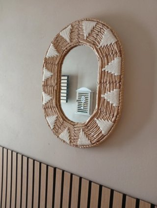 Espejo Decorativo de Ratán