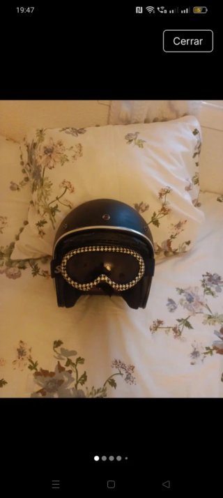 Casco Café Racer Negro Talla M homologado