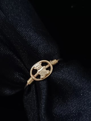 Anillo de oro 18k 750 con oso estilo Tous
