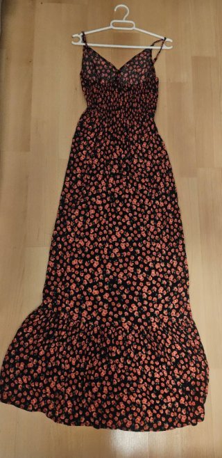 Vestido Largo Estampado Flores
