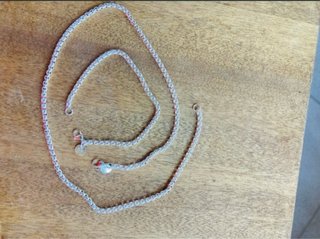 Conjunto de Cadena y Pulsera de Plata