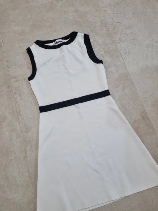 Vestido Zara blanco y negro