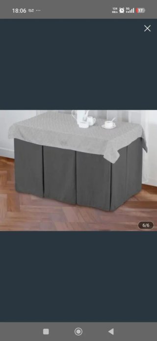 Mesa Ropa Camilla con Cristal