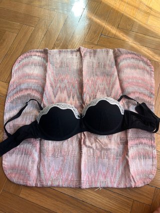 Sujetador Push Up Negro palabra de honor