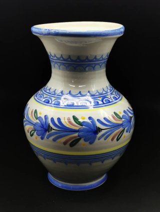 Precioso jarrón antiguo de cerámica vidriada