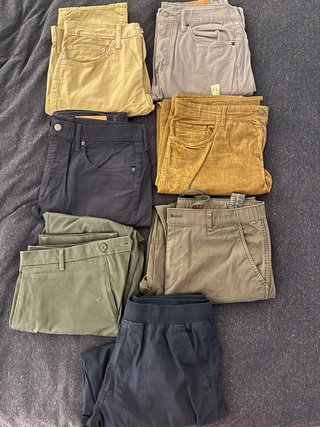 Lote 7 Pantalones Uniqlo, Levi's, Massimo Dutti