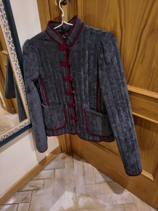 Chaqueta Acolchada de Terciopelo