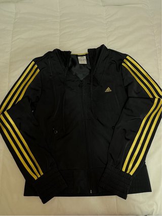 Chaqueta Adidas Vintage Negra y Dorada