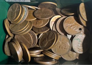 Lote de más de 1200g de monedas 1 centavo USA