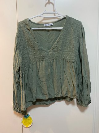 Blusa Brookville Verde Manga Larga