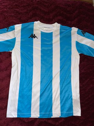 Camiseta Kappa Rayas Azul y Blanca