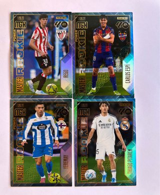4 Cromos Panini Master Rookie megacracks 2026/27