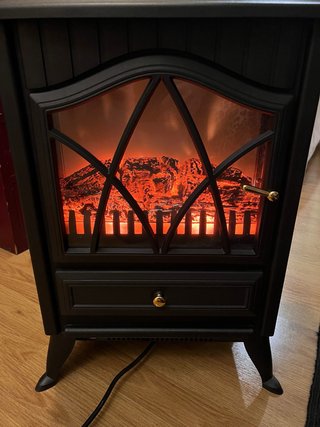 Estufa Eléctrica Chimenea Negra
