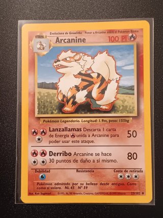 Carta Pokémon Arcanine 23/102 Base Set