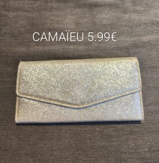 Cartera Camaïeu Dorada Glitter
