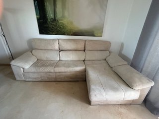 Sofá Chaise Longue Cama Beige