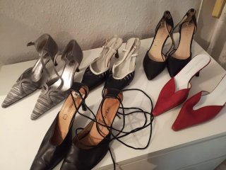 Lote de 5 pares de zapatos de tacón