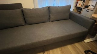 Sofá cama IKEA FRIHETEN 3 plazas gris oscuro