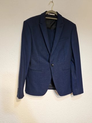 Traje completo azul Zara