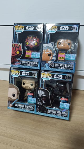 Set 4 Funko POP STAR WARS Kyber Crystal