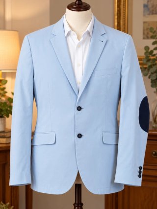 Americana Boston Azul Celeste Talla 52