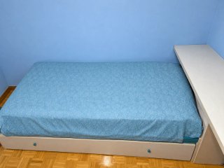 Dormitorio Juvenil con Cama, Escritorio y Armario