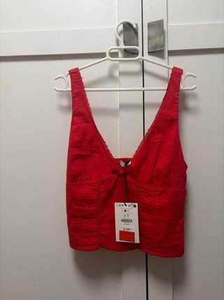 Top rojo Bershka