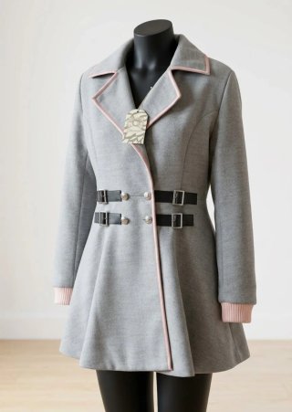 Abrigo Camaleónica Gris y Rosa