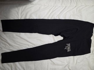 Leggings Puma negros logo blanco M
