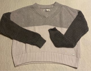 Jersey Cropped Hollister Colour Block T-XS