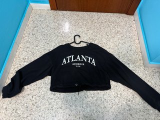 Sudadera Negra Corta Atlanta