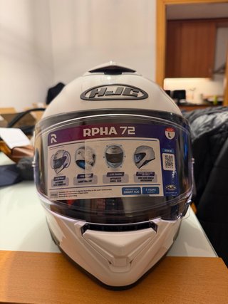 Casco HJC RPHA 72 Blanco Talla L + Cardo Freecom+2