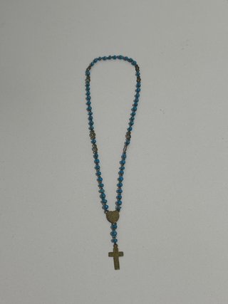 Rosario Antiguo con Cuentas Azules