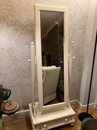 Espejo Vestidor de Pie Blanco