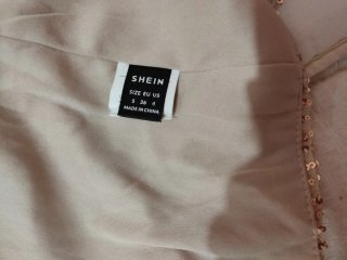 Chaqueta de lentejuelas dorada Shein Talla S